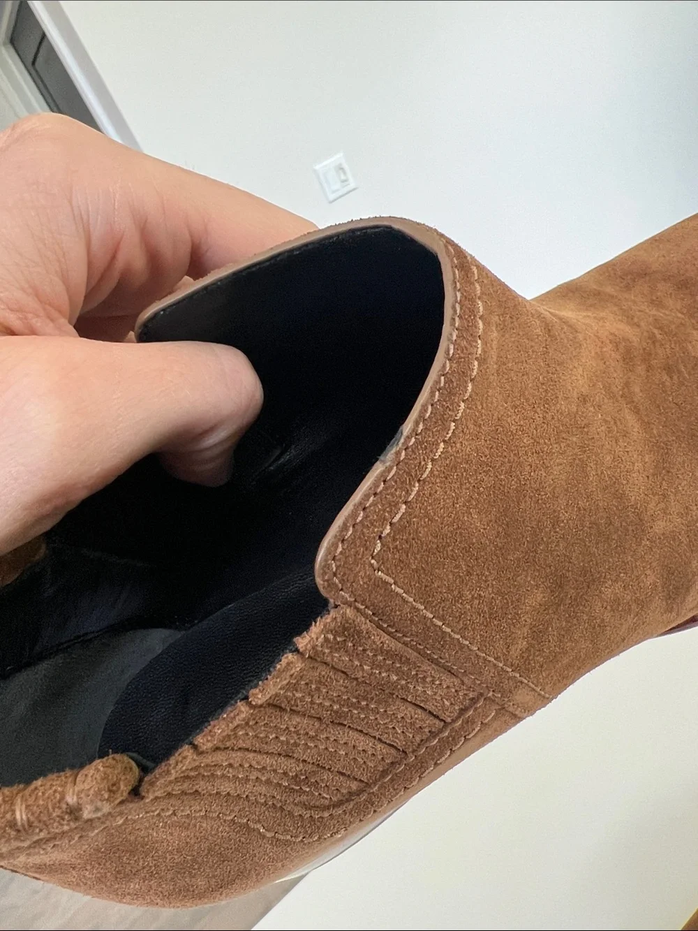 Alexander Wang kori brown suede ankle boots pointed toe booties cut out heels 37